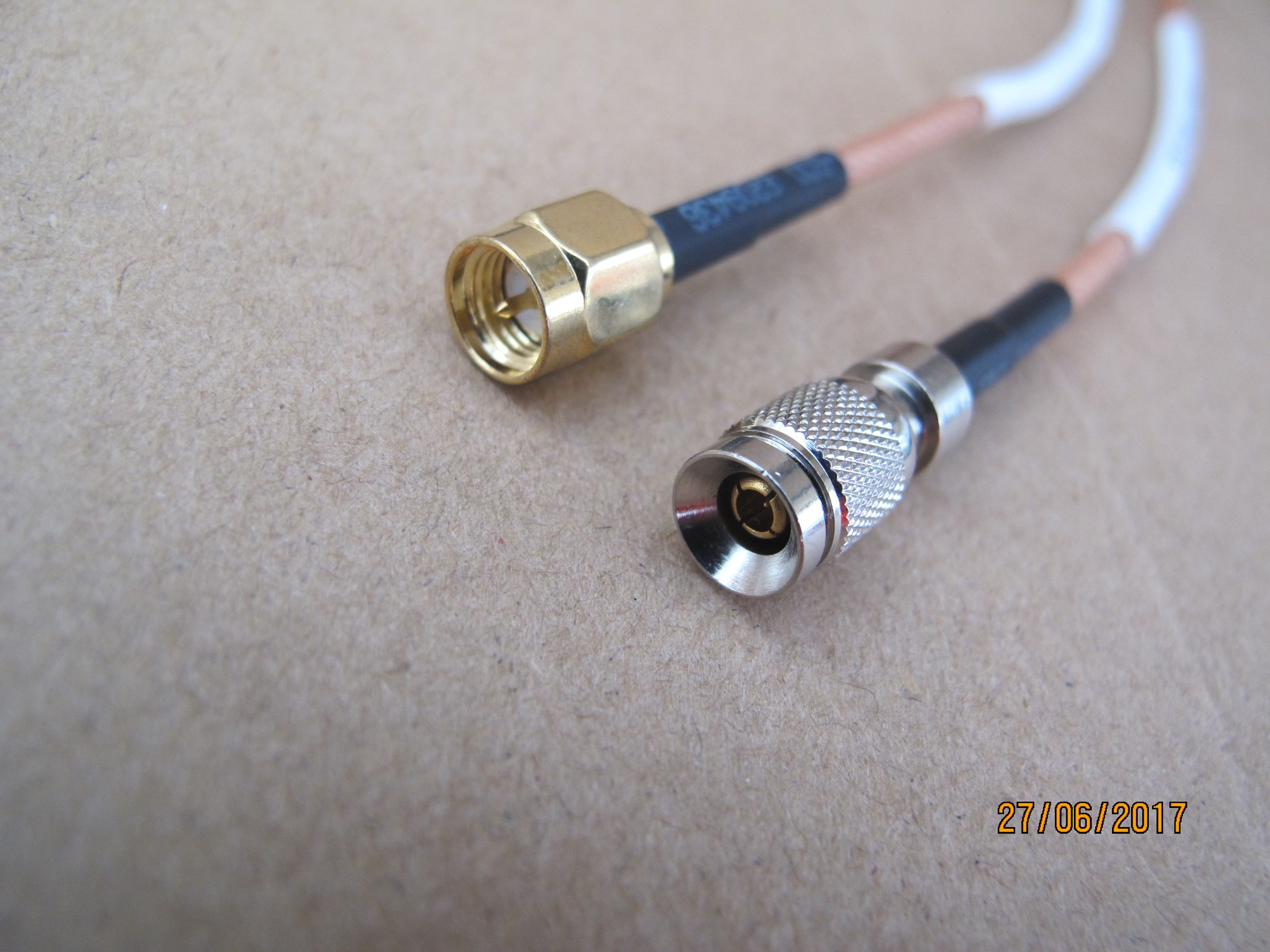 DIN1 0 2 3 male to SMA male CC4 jumper wire 5’ RD316