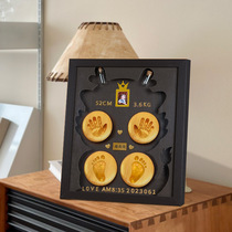 Year of the Dragon Baby Hand and Foot Print Souvenir Photo Frame Baby Full Moon Hand and Foot Print Clay Hundred Days Hand and Foot Print One-year Gift