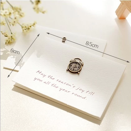 Мини -поздравительная открытка на день рождения маленькое сердце, творческий и простой подарок сообщения, благодарность китайский стиль бизнес -бизнес