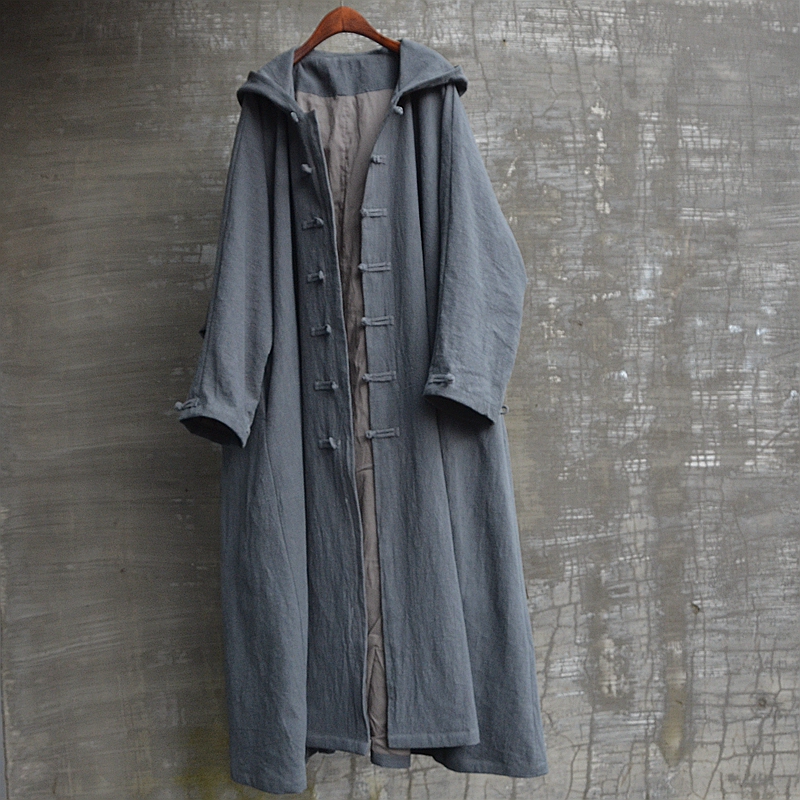 Hooded Linen Robe for Men and Women, Zen-Style Windbreaker, Meditation Cloak, Shawl, Monk's Clothing, Extra Wide for Meditation Hooded Linen Robe for Men and Women, Zen-Style Windbreaker, Meditation Cloak, Shawl, Monk's Clothing, Extra Wide for Meditation