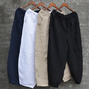 Sansei ichi's original casual national style solid color pants