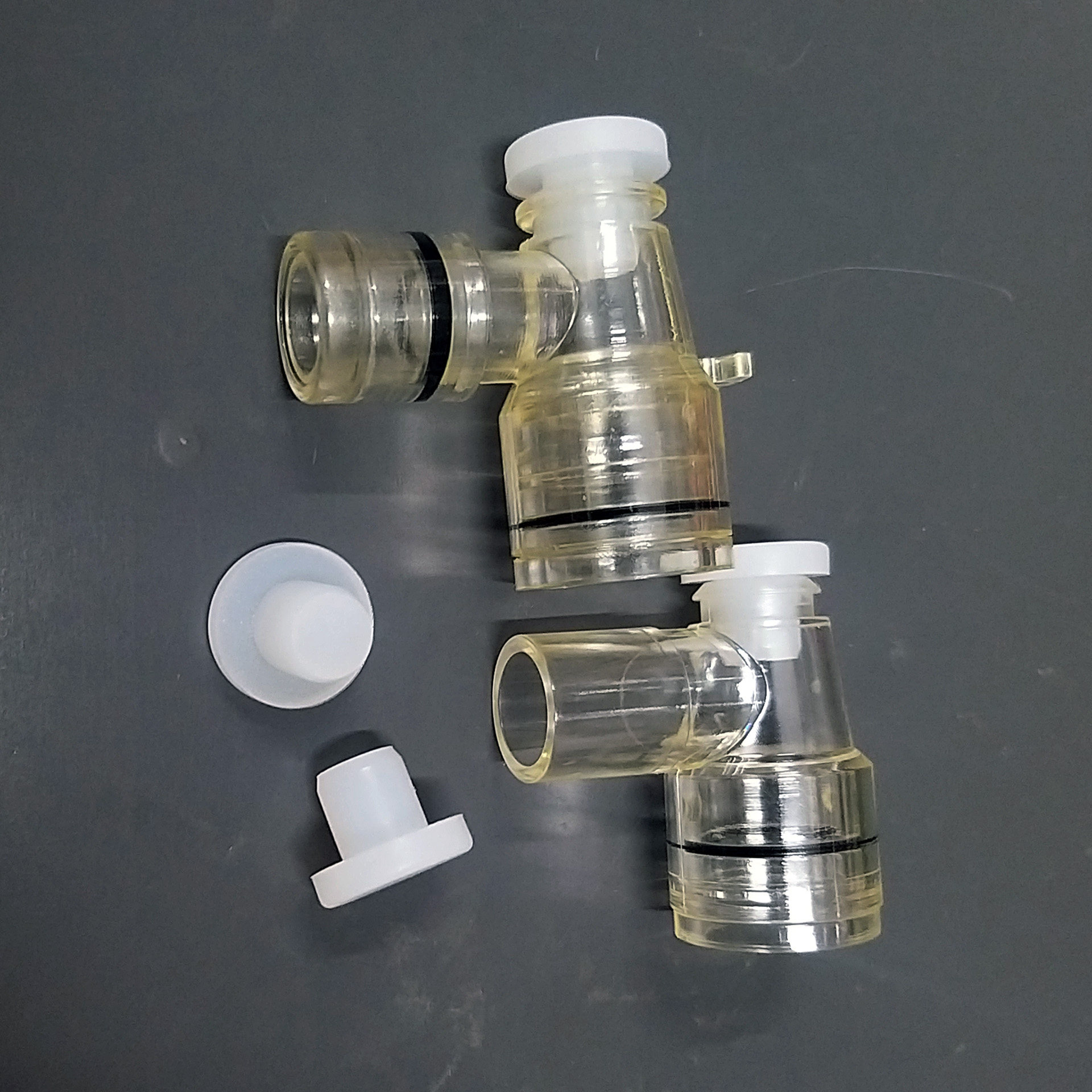 呼吸机麻醉机L型弯头气管插管接头吸痰口三通硅胶塞子堵头帽盖子