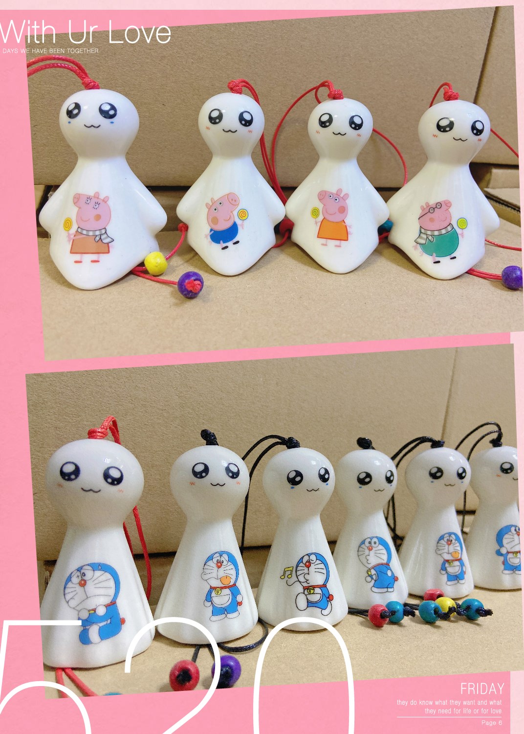 Car Pendant Small Bites Sunny Day Dolls Ceramic Windbell Room Pendant Graduates Day Gifts Send Classmates Full Class