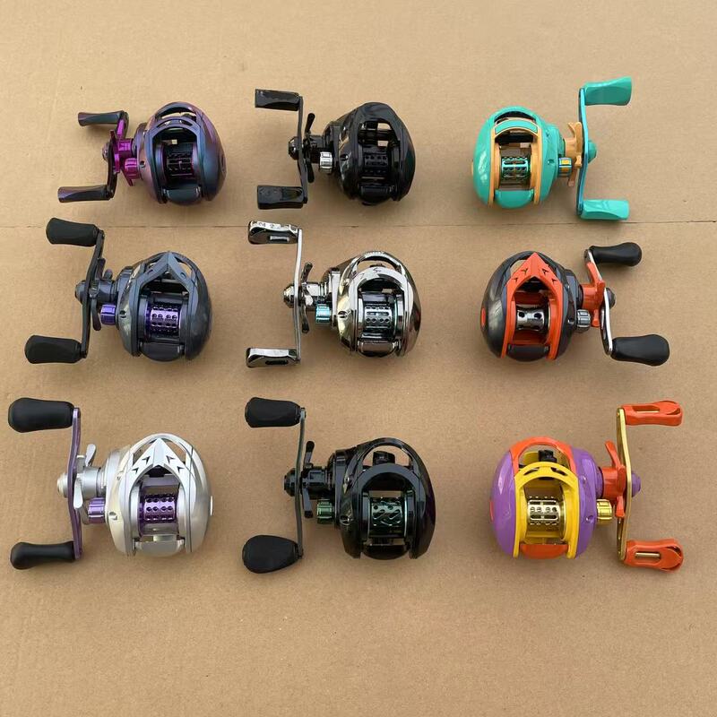 All-Metal Baitcasting Reel, Universal Reel for Black Fishing, Long-Distance Casting, Lure Fishing Reel with Magnetic Brake, Bridge Raft Fishing, Mandarin Fish, Bass Fishing Reel