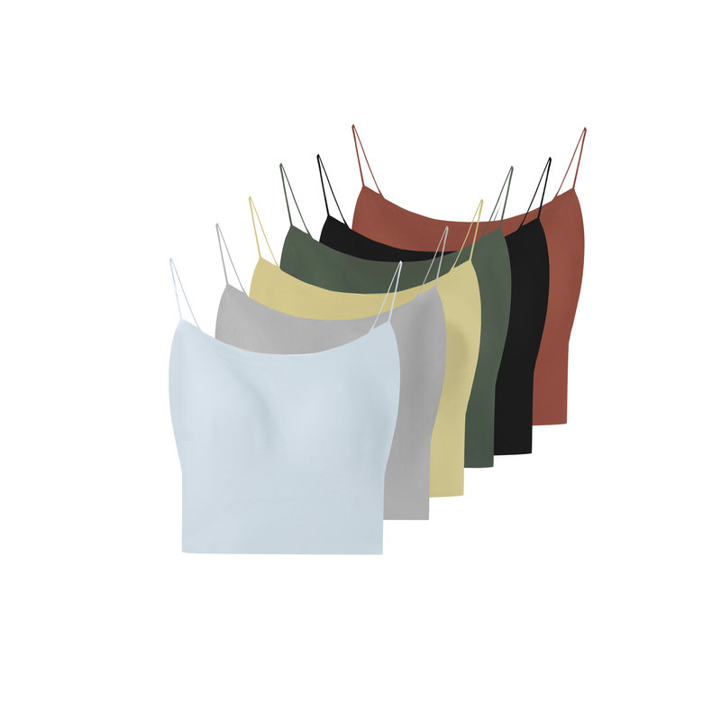 Upgraded Version of Idol Tank Top, Black, White, and Gray, Thin Straps, Adjustable