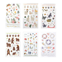 Korean dailylike cute cartoon hand account stickers hipster transparent decorative stickers diary photo album stickers