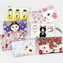 South Korea Jetto kitty Leather Cortex Portable Makeup Bag Cute Cartoon Cell Phone Zero Money Containing Carry-on Passport Bag