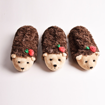 iplaybox Japanese cartoon plush hedgehog pen bag cute furry student pen bag learning stationery storage bag