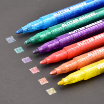 Iplaybox Stationery Metal paint diy album Greeting card special thick head mark highlighter pearlescent color pen