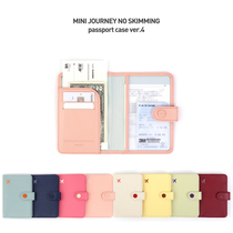 monopoly Korea buckle leather passport holder Travel ticket passport bag multi-function travel document protection case