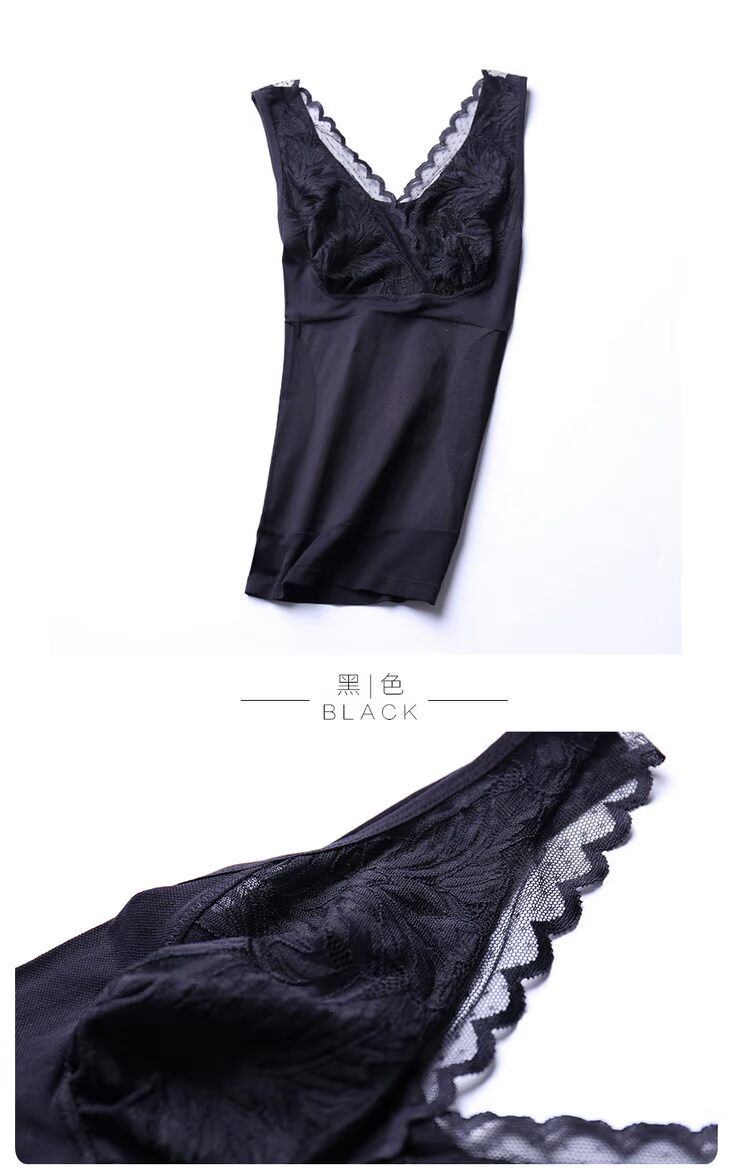 Corset không xương Deep V, ren lá tre, lưới tinh tế, liền mạch, bụng, eo, bodazer quan lot nu dang dui