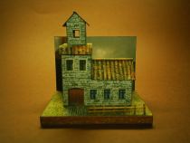 Little house mini small architectural scene 3D three-dimensional paper model DIY handmade childrens origami educational toys