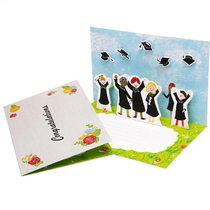 Paper model making DIY handwork educational toy graduation ceremony three-dimensional pop-up greeting card 3D paper model