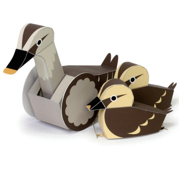 Paper model Making DIY manual work Puzzle Toy Cartoon Animal Small Duck 3D Cubism Artisanal Paper Model