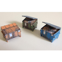 Simulated trash can scene with 3D three-dimensional paper model DIY handmade childrens educational origami toys