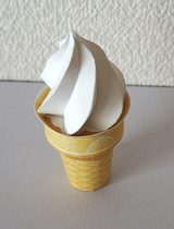 Paper model making DIY manual work educational toy ice cream ice cream ice cream ice cream cone 3D three-dimensional model
