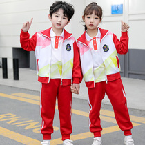 School uniforms elementary school students Chunqiu Three sets of kindergarten garden clothes class clothes childrens new sports suit Chinese wind spring