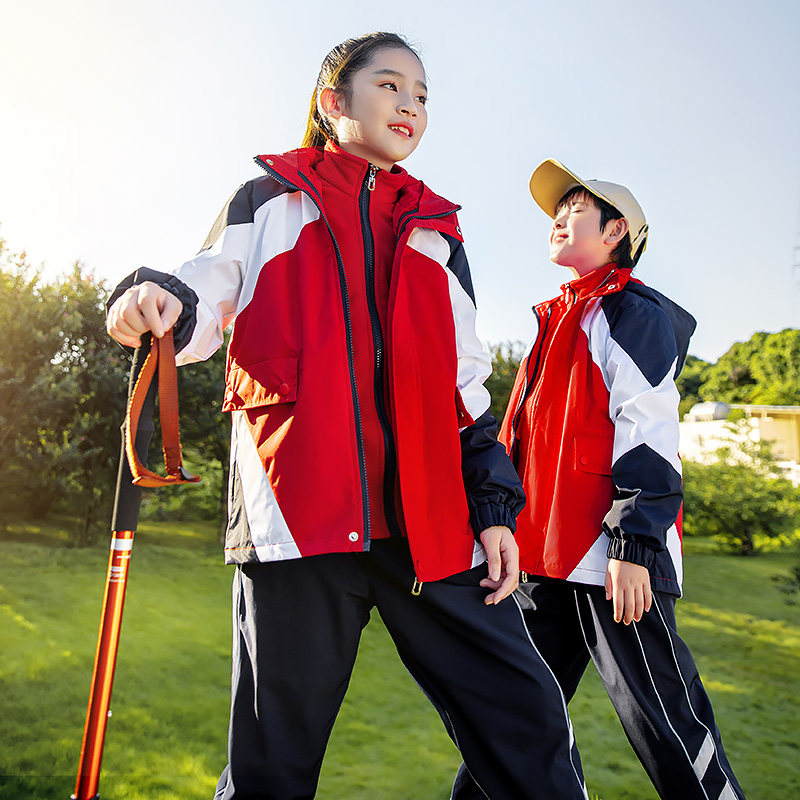 Primary school uniform Spring and Autumn and Winter children three kits kindergarten outdoor sportswear