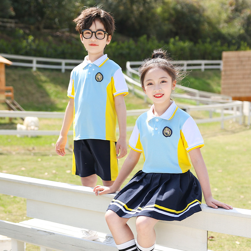 School uniform elementary school children summer suit first-year suit sportswear cotton kindergarten suit graduation