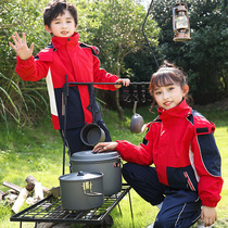 School Uniform Elementary School Students Spring Autumn And Winter Style Warm Submachine Clothing Three Sets Kindergarten Clothes Children Banfu Sports Outdoor Clothes