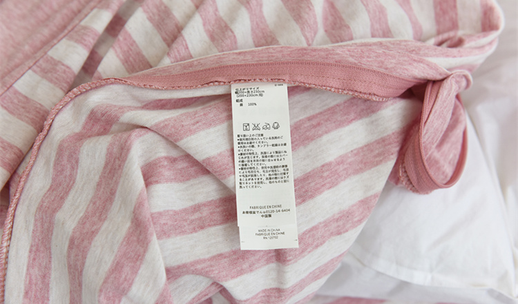 Muji Tianzhu bông đơn giản bông denim sọc đan bông giường khăn trải giường mô hình custom-made trần truồng Mikasa - Bộ đồ giường bốn mảnh chăn ga cưới