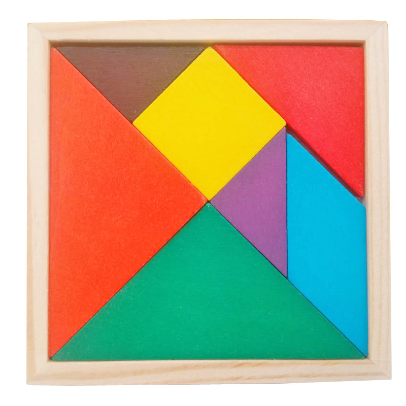 Seven Chocolate Children's Puzzle Intellectual Puzzle Wood Buckle Seven Chocolate Kindergarten Teaching Toys First Grade