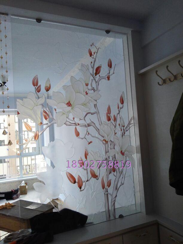 Bestselling Atmospheric Brief Process Crafts Glass Partition Xuanguan Screen Door Core Perspective Transparent Bottom Festive Jade Orchid