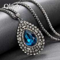 Sweater Chain Woman Long Section 2021 New Tide Autumn Winter 100 Hitch High-end Atmosphere Sweater Chain Sub Decoration Necklace Accessories