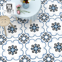 Moroccan net red folk sleeping blue art small flower brick balcony toilet kitchen anti-slip floor tile Courtyard Outdoor Brick