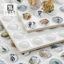 Nordic minimalist style rugged 3D embossed 36 g small fish flower brick kitchen bathroom fish shop background wall brick 300300