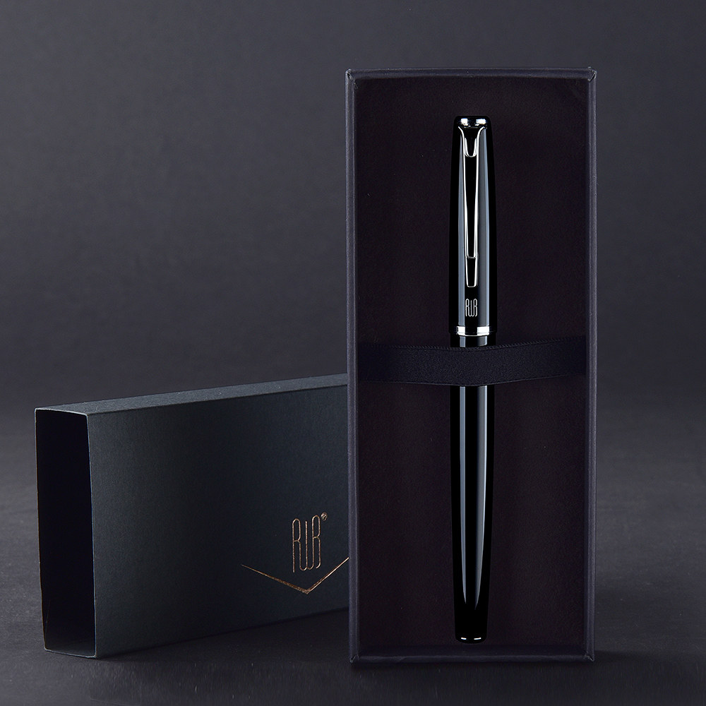 Aimili Signature Pen Company Enterprise Logo Lettering Private Custom M6 Metal Office Middle Sex Pen 0 5mm Black Business Gift Signature Signature Baozhu Pen Men's Water Pen Gift Box Dress