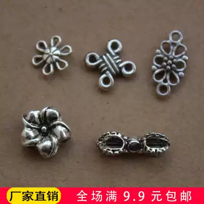 DIY jewelry accessories exquisite Tibetan silver original retro style Vajra six-petal flower hand pendant versatile accessories