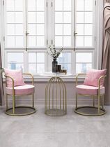 Modern light luxury balcony creative chair single net celebrity leisure reception negotiation simple bedroom living room sofa combination