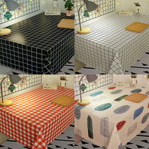 Coffee table tablecloth waterproof and oil-proof disposable anti-hot European rectangular Ah Nordic pvc dining table cloth net red ins household