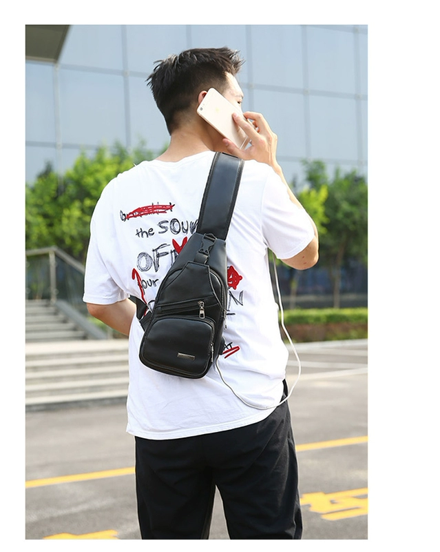 Túi ngực nam túi đeo vai thể thao giản dị túi xách nam xu hướng thời trang nam Messenger túi đơn giản ba lô nhỏ - Túi của con người