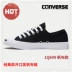 CONVERSE Giày converse mở giày vải nụ cười đen trắng chính hãng giày đế thấp hàng đầu jordan panda cổ thấp Plimsolls