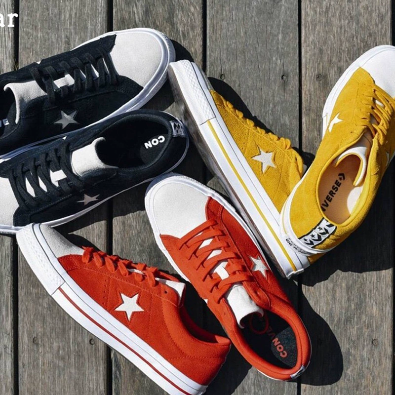 Giày converse giày nữ mùa thu 2018 ngôi sao mới mũi tên lật lông thể thao giày vải thấp những người yêu giày 161548 - Plimsolls bán giày thể thao