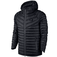 Áo khoác nam Nike mùa đông mới màu đen trùm đầu chống gió nhẹ thể thao ấm áp xuống áo khoác 822861-010 - Thể thao xuống áo khoác áo phao lông vũ nam uniqlo