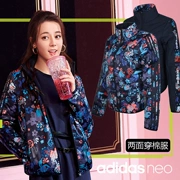 Adidas NEO Womens 2019 mới áo khoác thể thao ấm áp cổ áo cotton hai bên mặc quần áo cotton DZ7594 - Quần áo độn bông thể thao