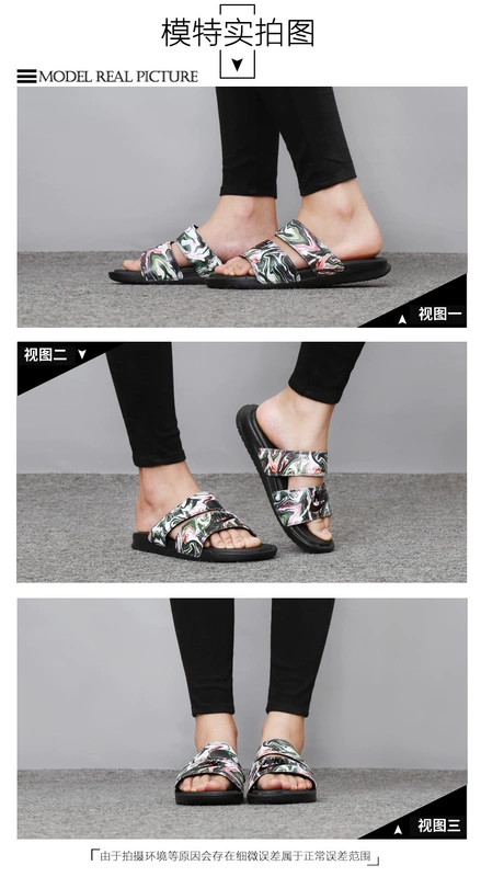 Giày Nike nam và nữ Benassi Duo Ultra quai đôi Ninja đôi dép sandal thể thao 819717 - Dép thể thao