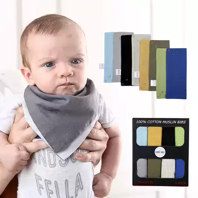 Special baby saliva towel double triangle towel cotton linen eating bib baby newborn children bib thin towel