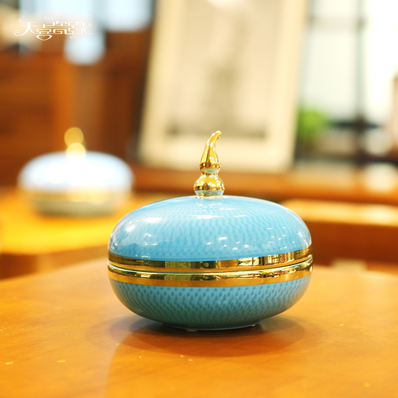 Modern light key-2 luxury decorative ceramic Mediterranean furnishing articles creative new Chinese style sitting room between example caddy fixings household decoration