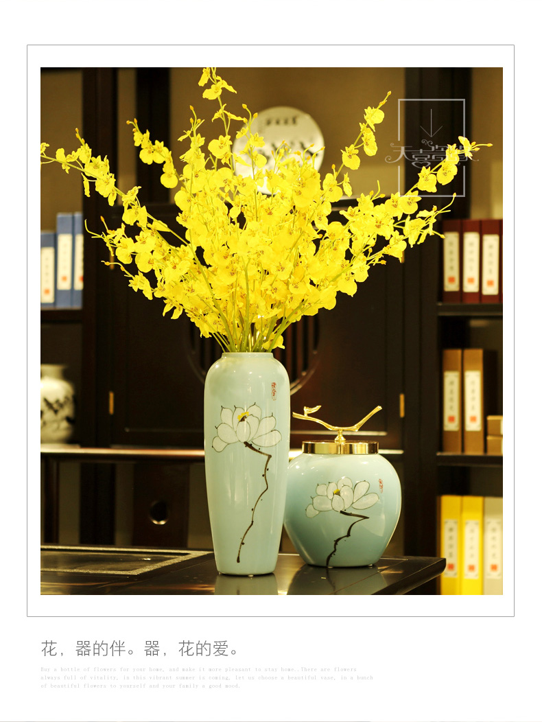 I and contracted the new Chinese style ceramic table mesa household flower arranging porcelain vase is placed on the sitting room porch decoration