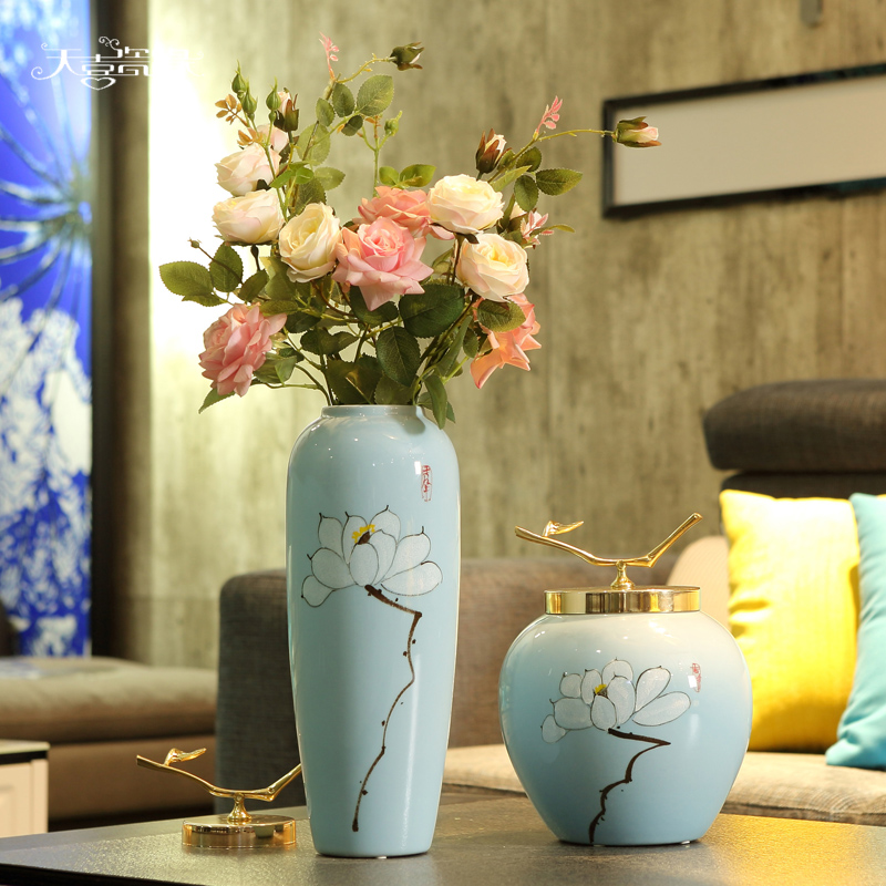 I and contracted the new Chinese style ceramic table mesa household flower arranging porcelain vase is placed on the sitting room porch decoration