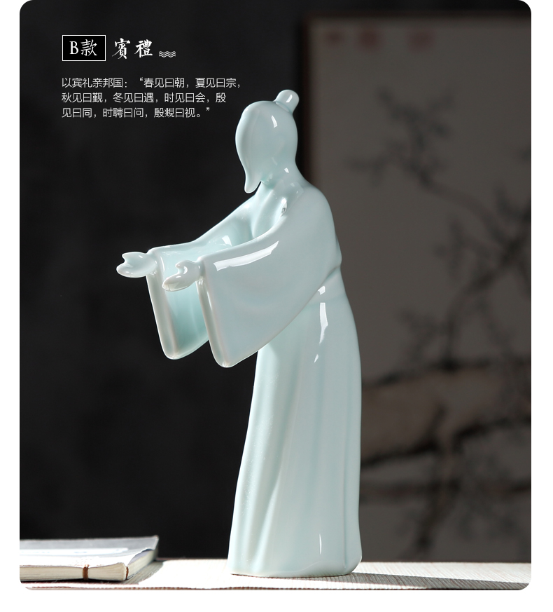 The State of modern Chinese etiquette ceramic figure sitting room porch decoration home furnishing articles its handicraft ornament