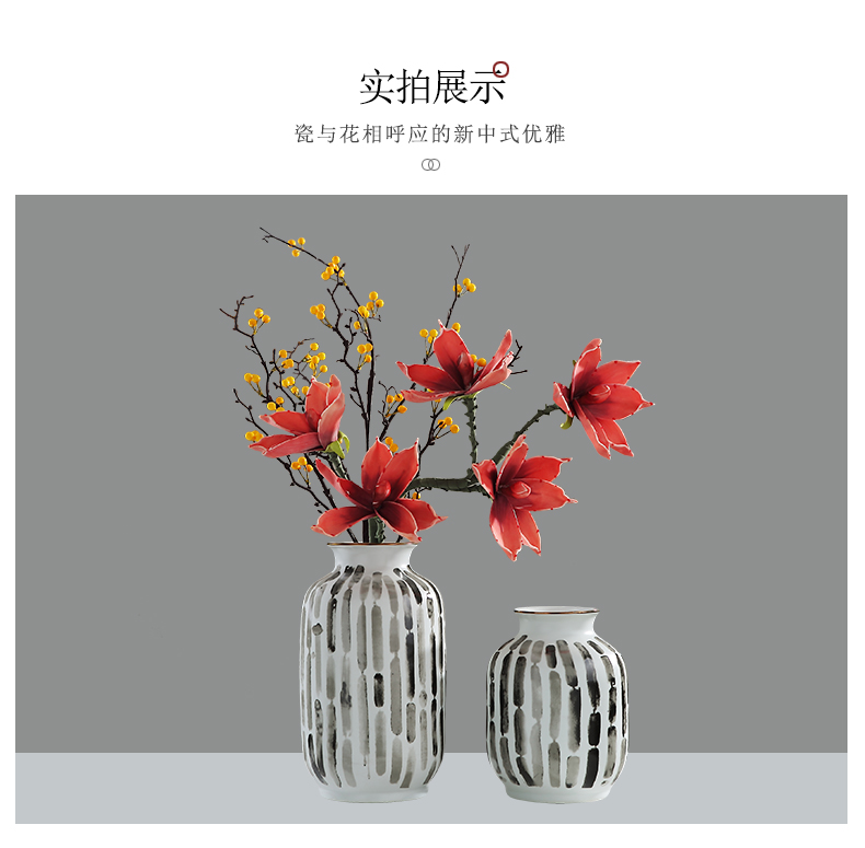 The New Chinese jingdezhen ceramic vase furnishing articles creative home sitting room wine porch TV ark, porcelain decoration