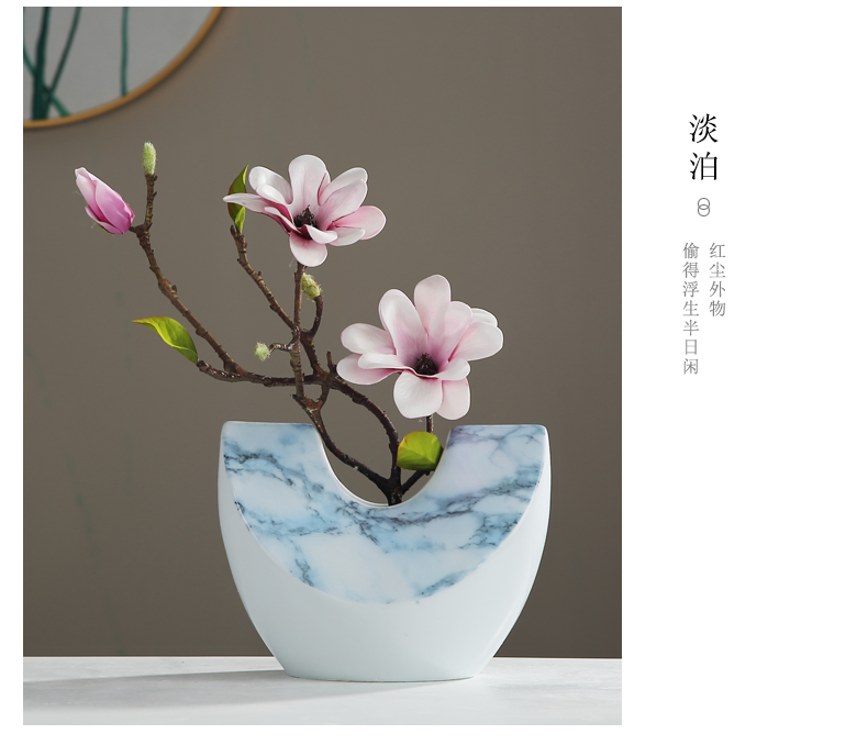 Modern ceramic vase dried flower arranging flowers is placed the new Chinese style of the sitting room porch ark, TV ark, household soft adornment