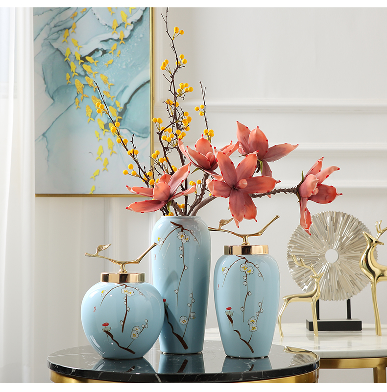 New Chinese style of jingdezhen ceramics hand - made vases, flower arranging, the sitting room porch tea table table household adornment furnishing articles