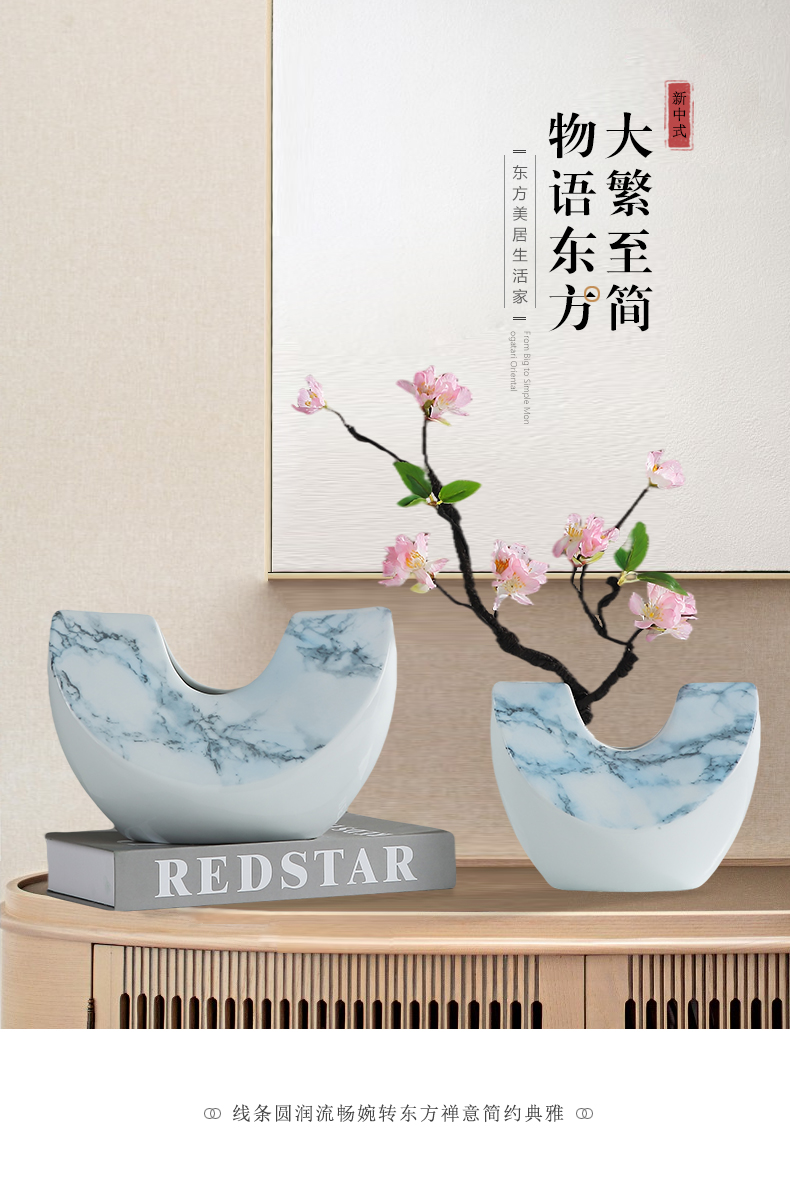 Modern ceramic vase dried flower arranging flowers is placed the new Chinese style of the sitting room porch ark, TV ark, household soft adornment