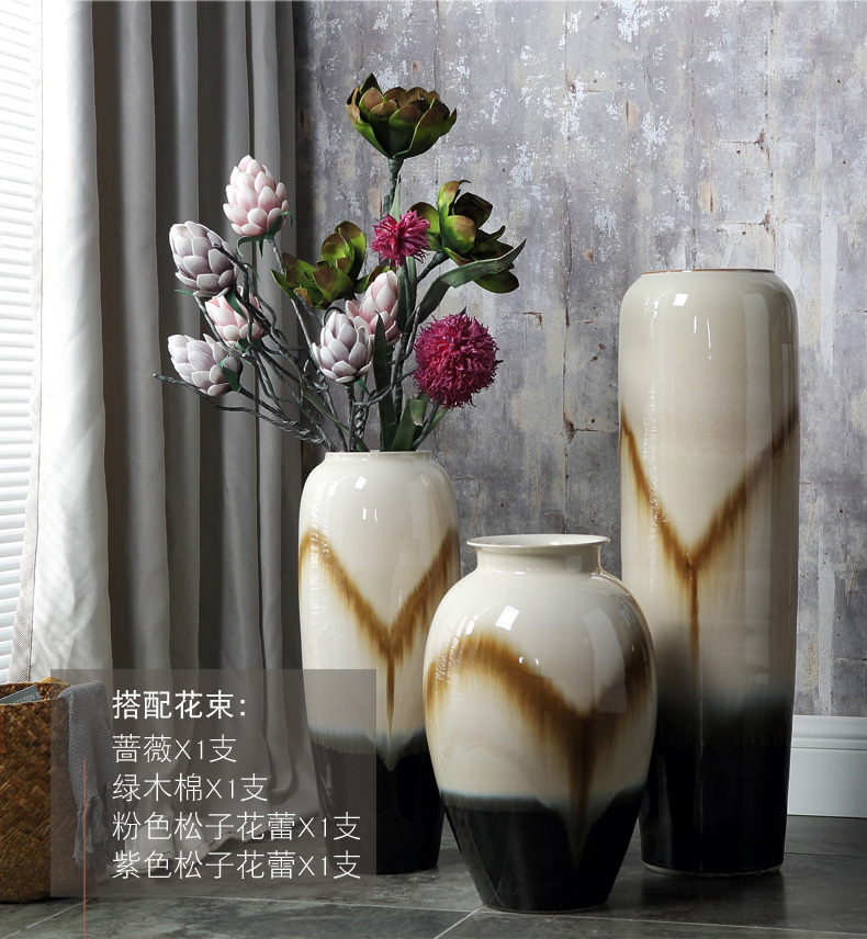 European ceramic vase of large sitting room lucky bamboo flower arranging porcelain household act the role ofing is tasted hotel retro creative furnishing articles